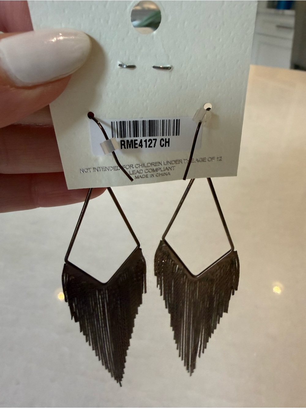 Mia Collection Fringe Drop Earrings - Bronze Tone